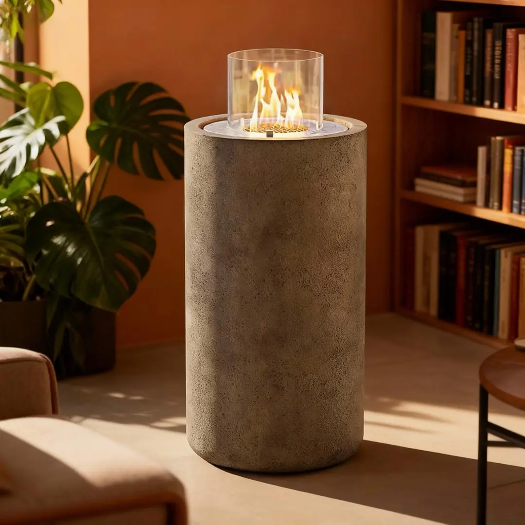 Touch Flame Hafif Beton Taşınabilir Bioethanol Şömine