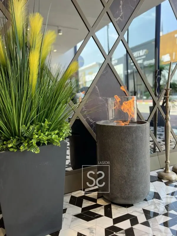 Touch Flame Hafif Beton Taşınabilir Bioethanol Şömine