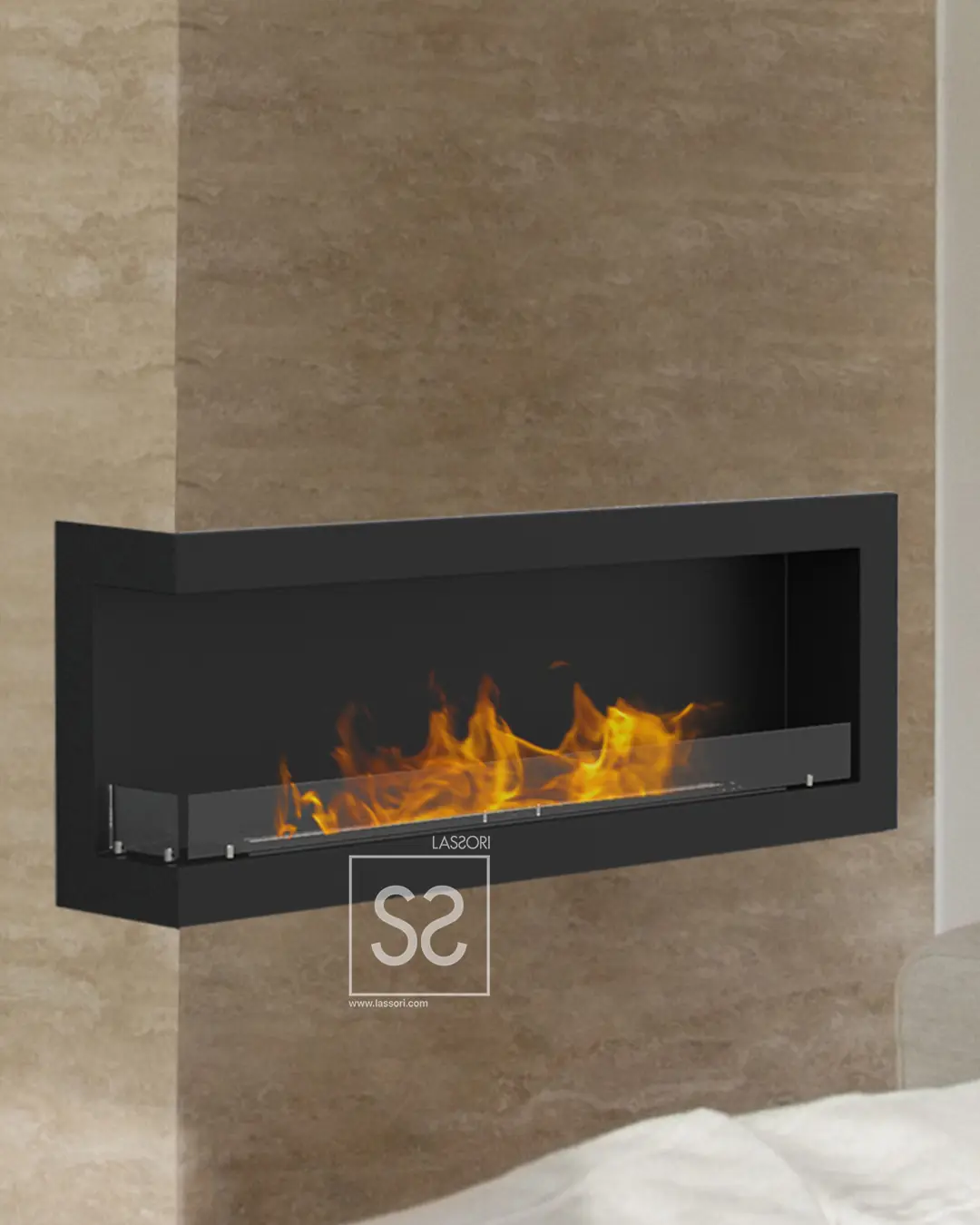 Brick – Duvara Monte Şömine – Sol Açık 120cm Burner