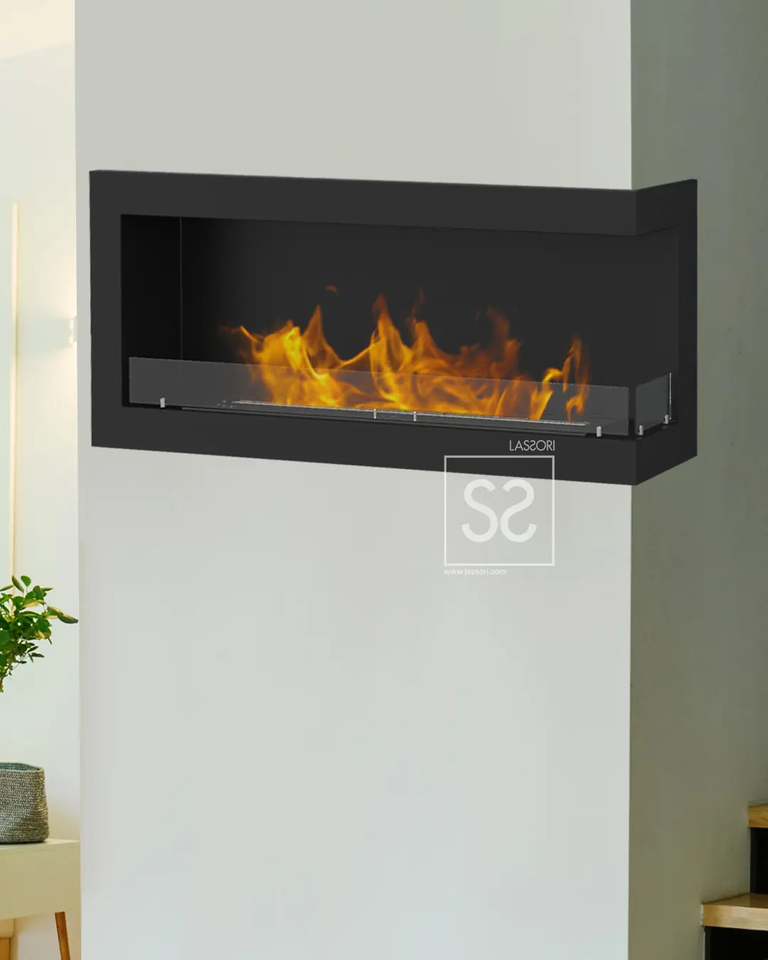 Brick – Duvara Monte Şömine – Sağ Açık 120cm Burner