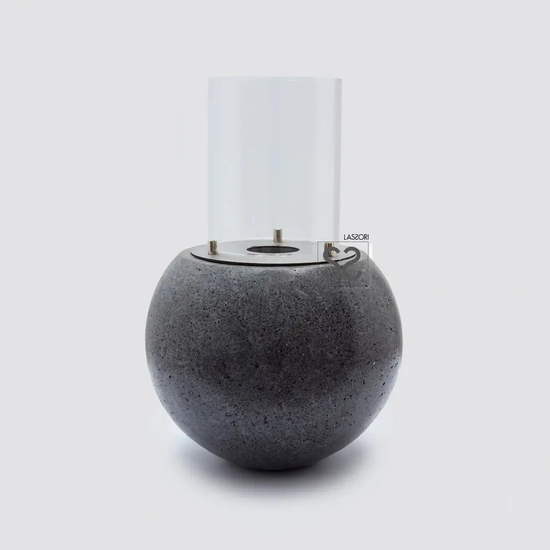 Bowl Flame Hafif Beton Bioethanol Taşınabilir Şömine