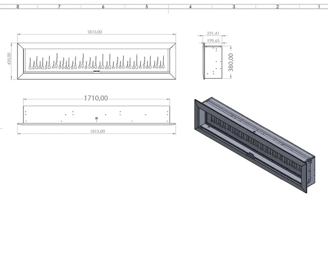 SL - 180 Elektrikli Şömine ( Isıtmasız )