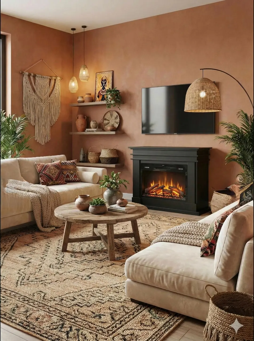 Classig Design Taşınabilir Elektrikli Şömine (Isıtmalı)