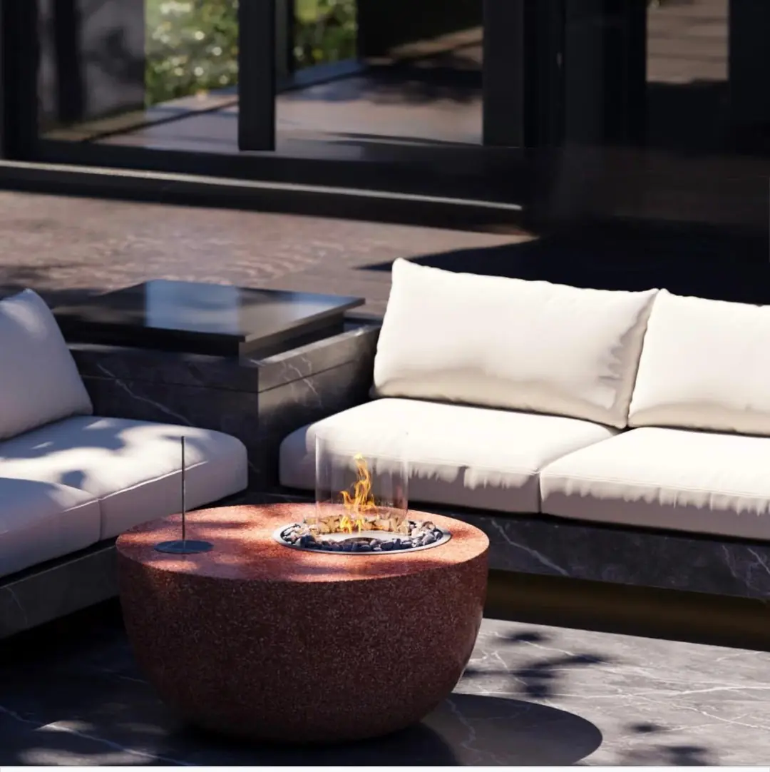 Lumina Flame Hafif Beton Bioethanol Taşınabilir Şömine