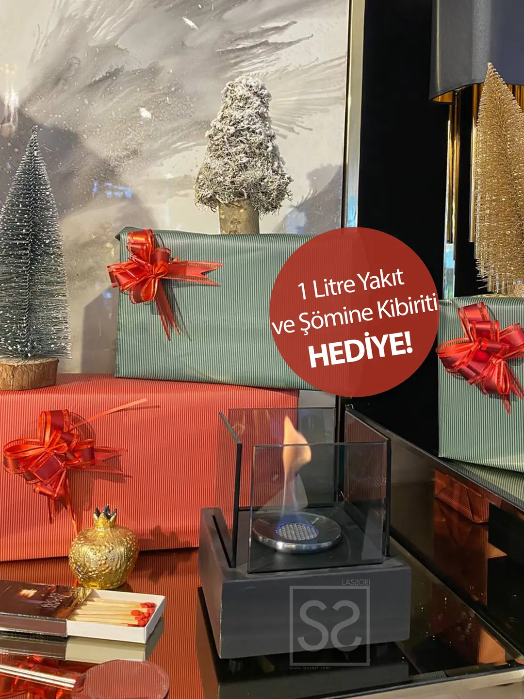 Mini Elegance Şömine Hediyelik Set