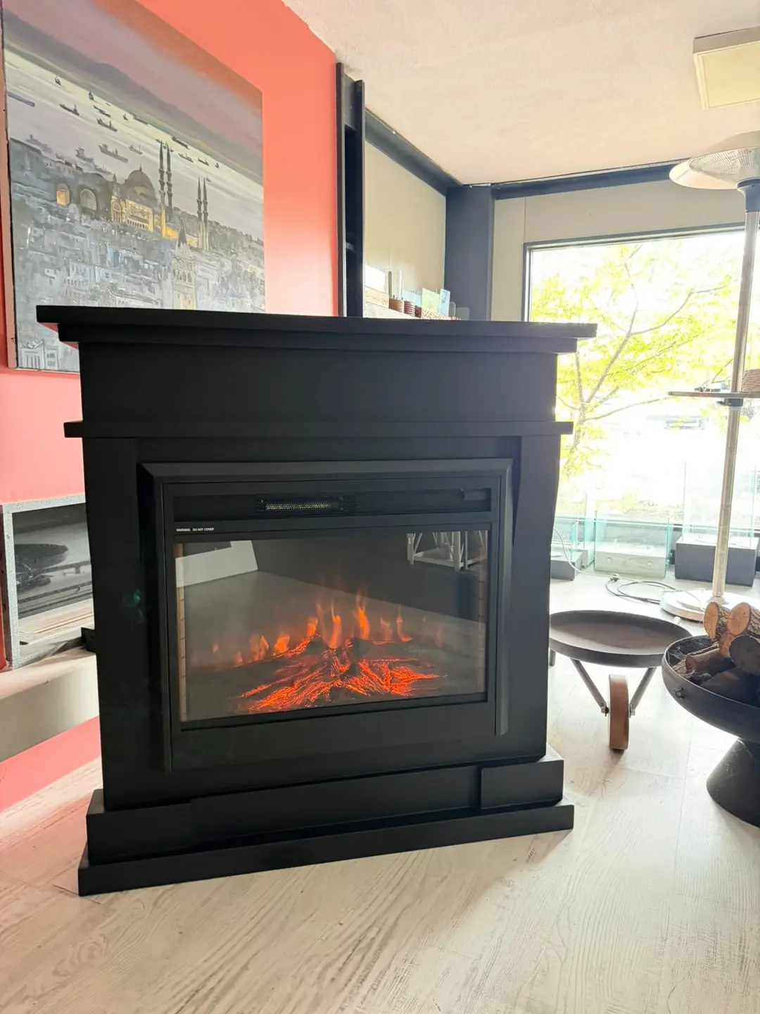 Classig Design Taşınabilir Elektrikli Şömine (Isıtmalı)