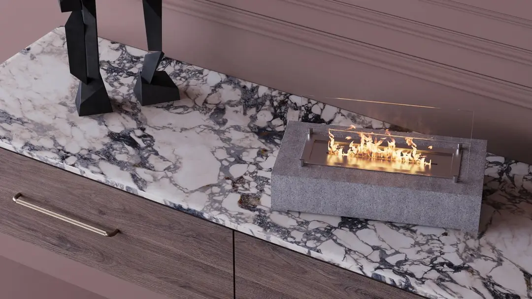 Art Flame Hafif Beton Bioethanol Şömine