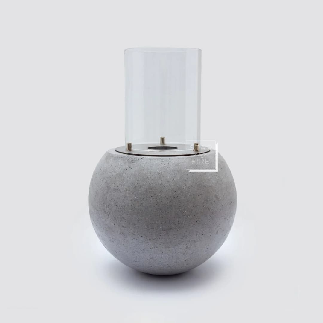 Bowl Flame Hafif Beton Bioethanol Taşınabilir Şömine