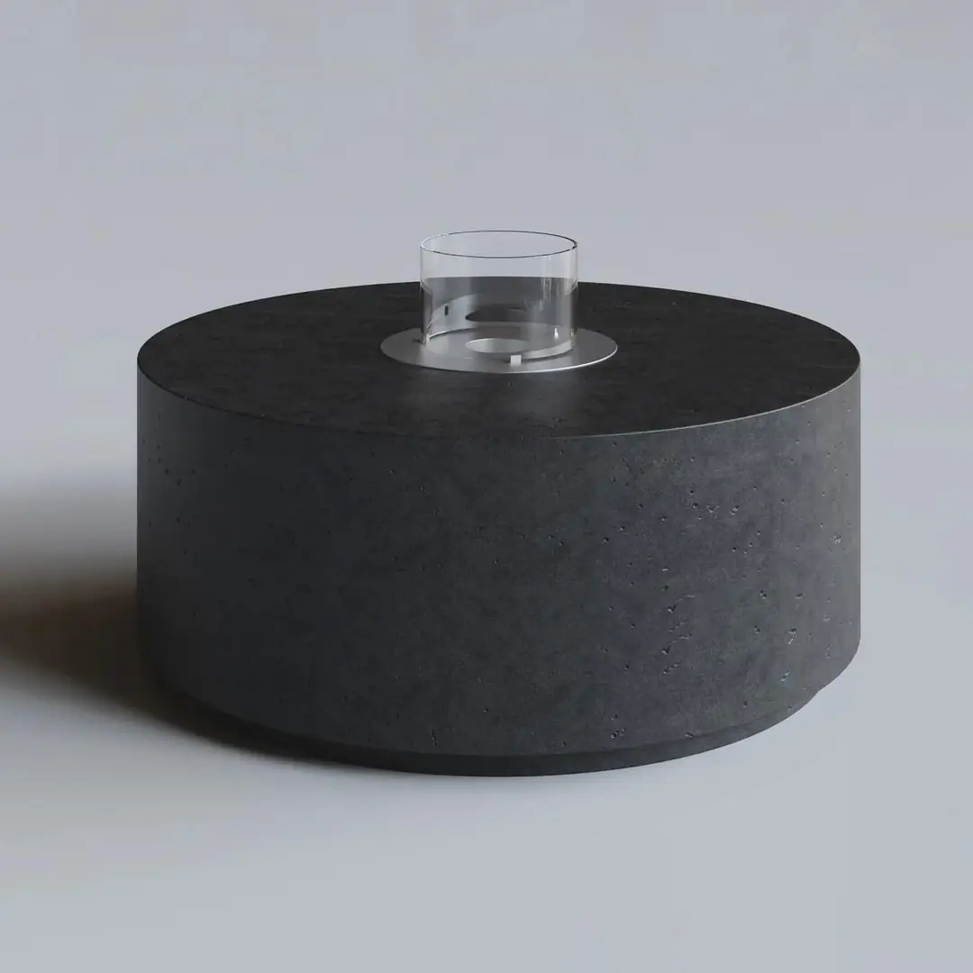 Cylinder Flame Hafif Beton Bioethanol Taşınabilir Şömine