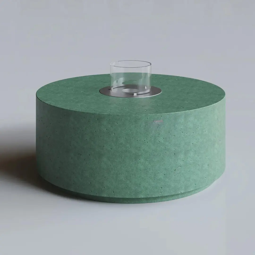 Cylinder Flame Hafif Beton Bioethanol Taşınabilir Şömine