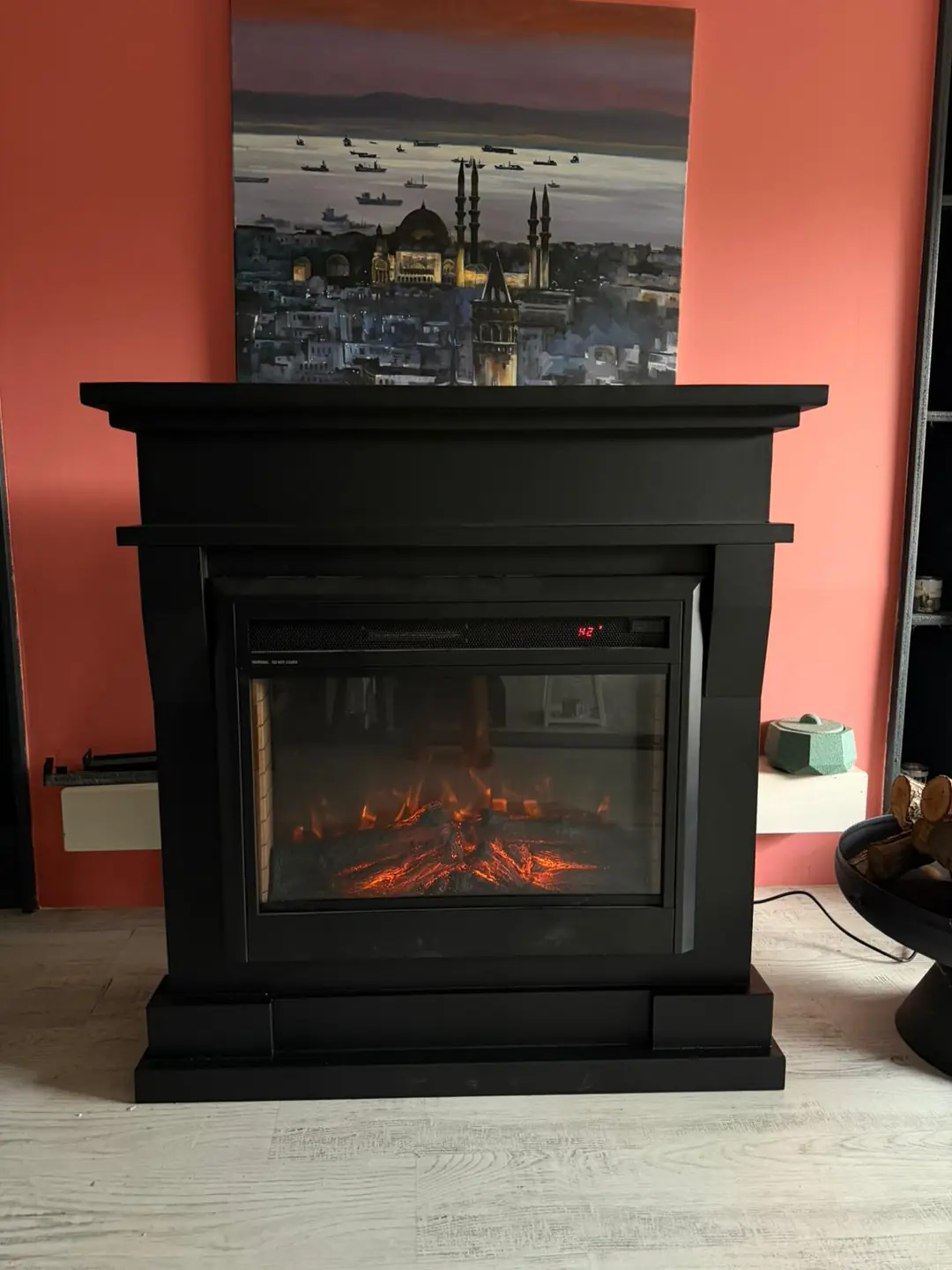 Classig Design Taşınabilir Elektrikli Şömine (Isıtmalı)
