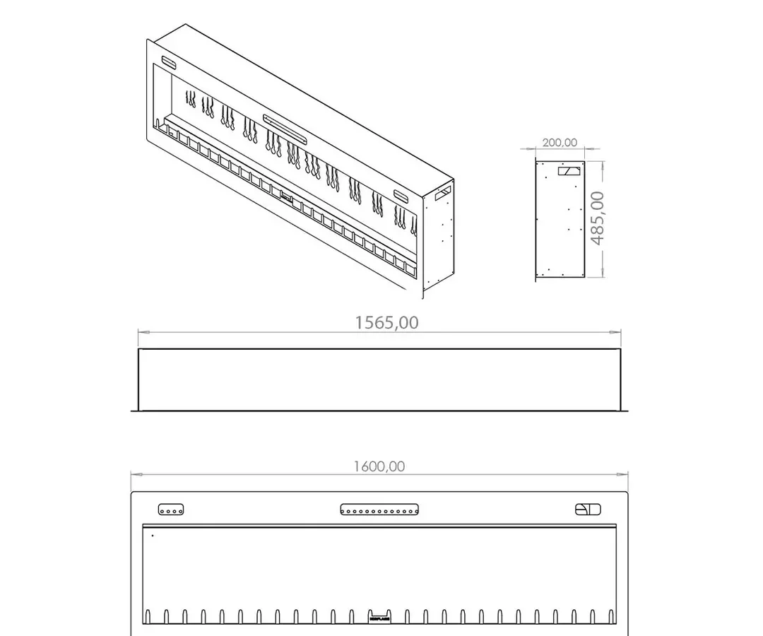 SL - 160 Elektrikli Şömine (Isıtmasız)