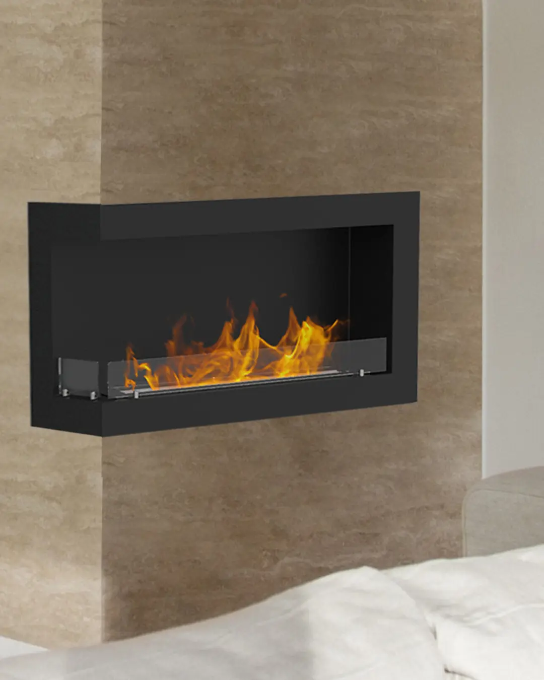 Brick – Duvara Monte Şömine – Sol Açık 90cm Burnerları
