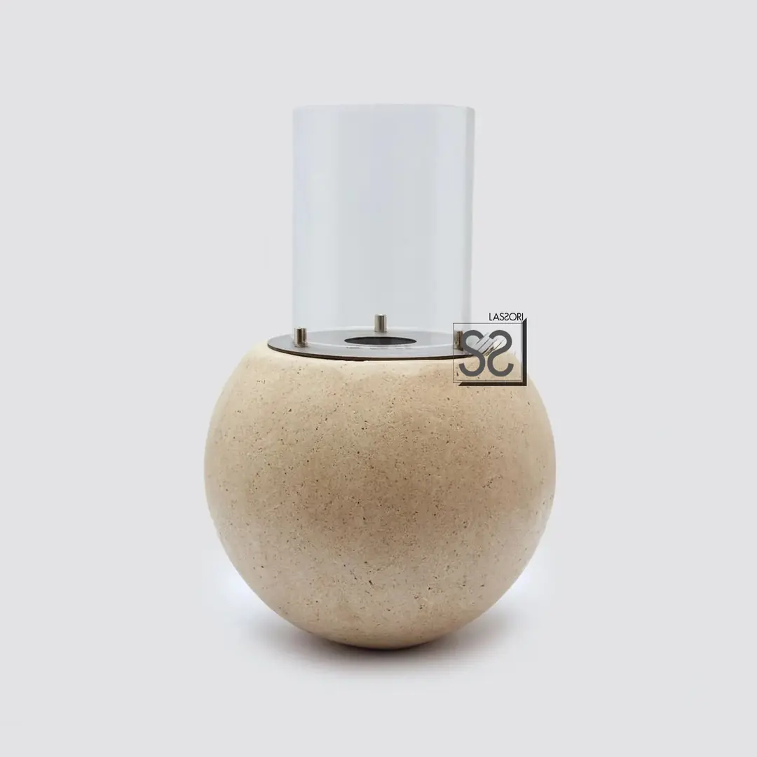 Bowl Flame Hafif Beton Bioethanol Taşınabilir Şömine