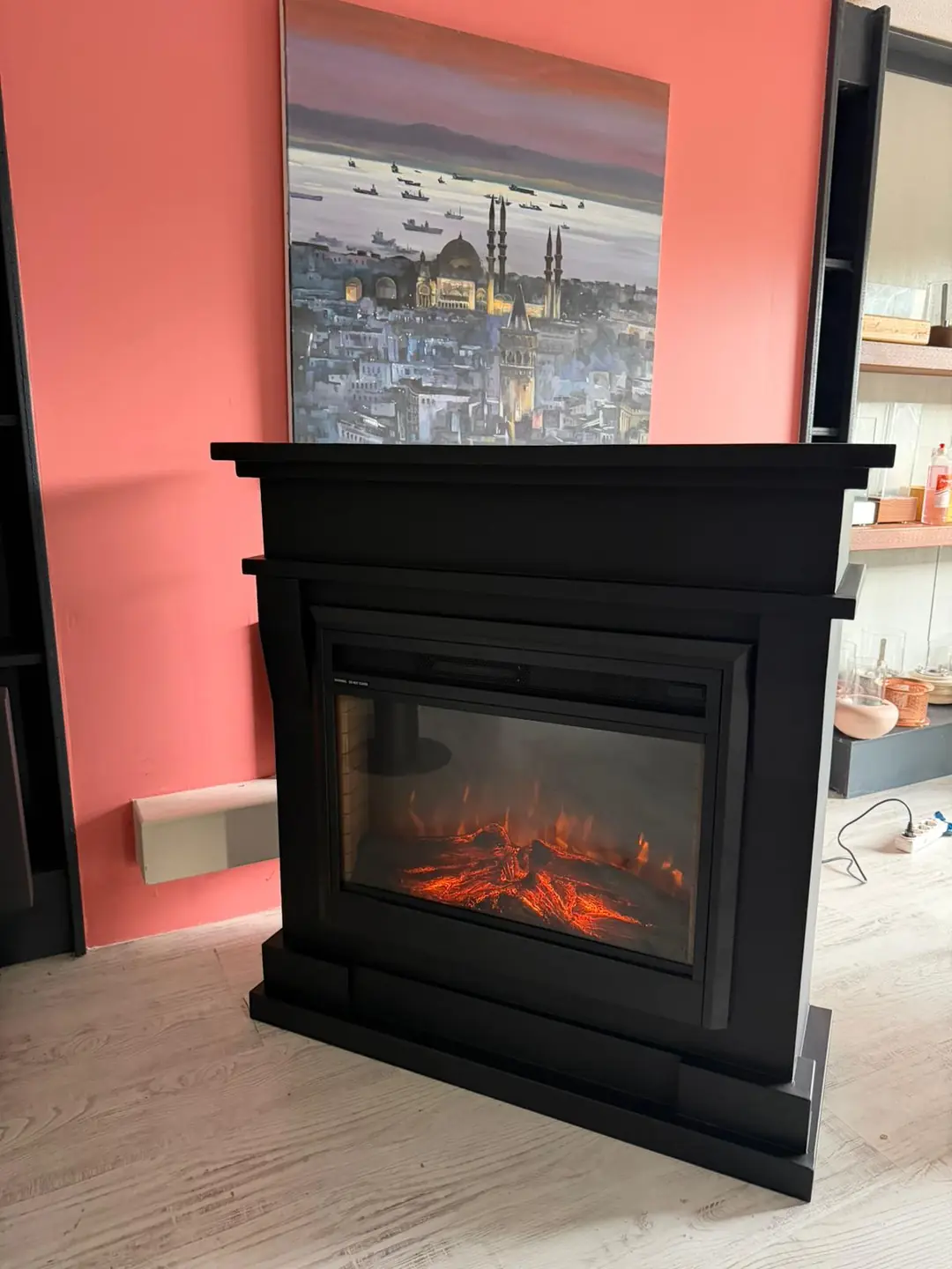 Classig Design Taşınabilir Elektrikli Şömine (Isıtmalı)