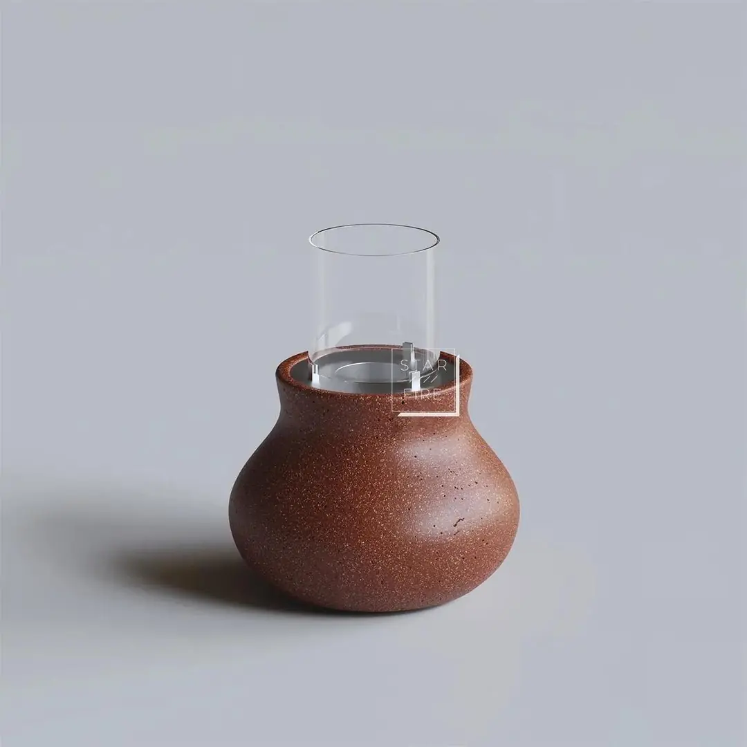 Pear Flame Hafif Beton Bioethanol Taşınabilir Şömine