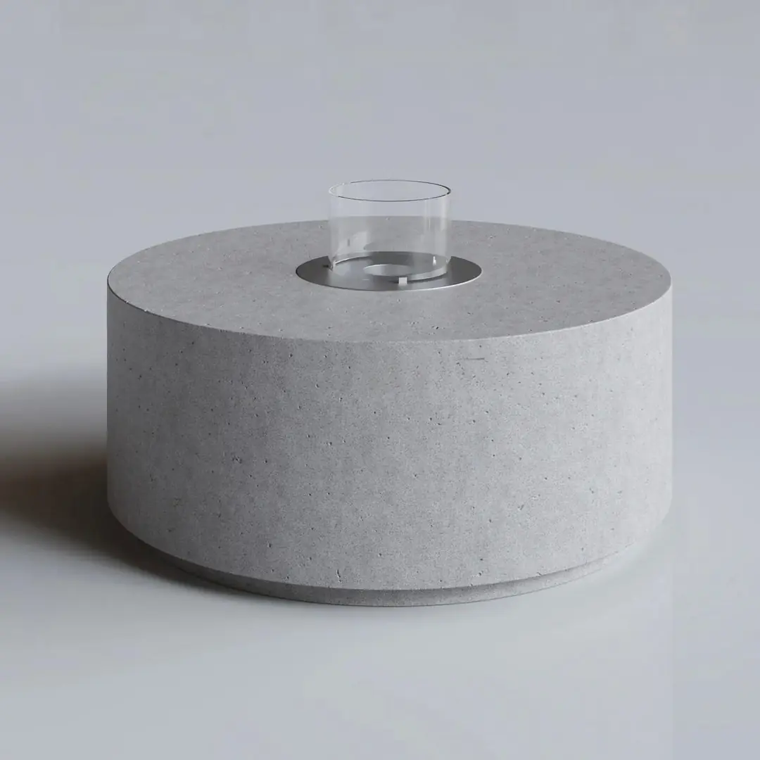 Cylinder Flame Hafif Beton Bioethanol Taşınabilir Şömine