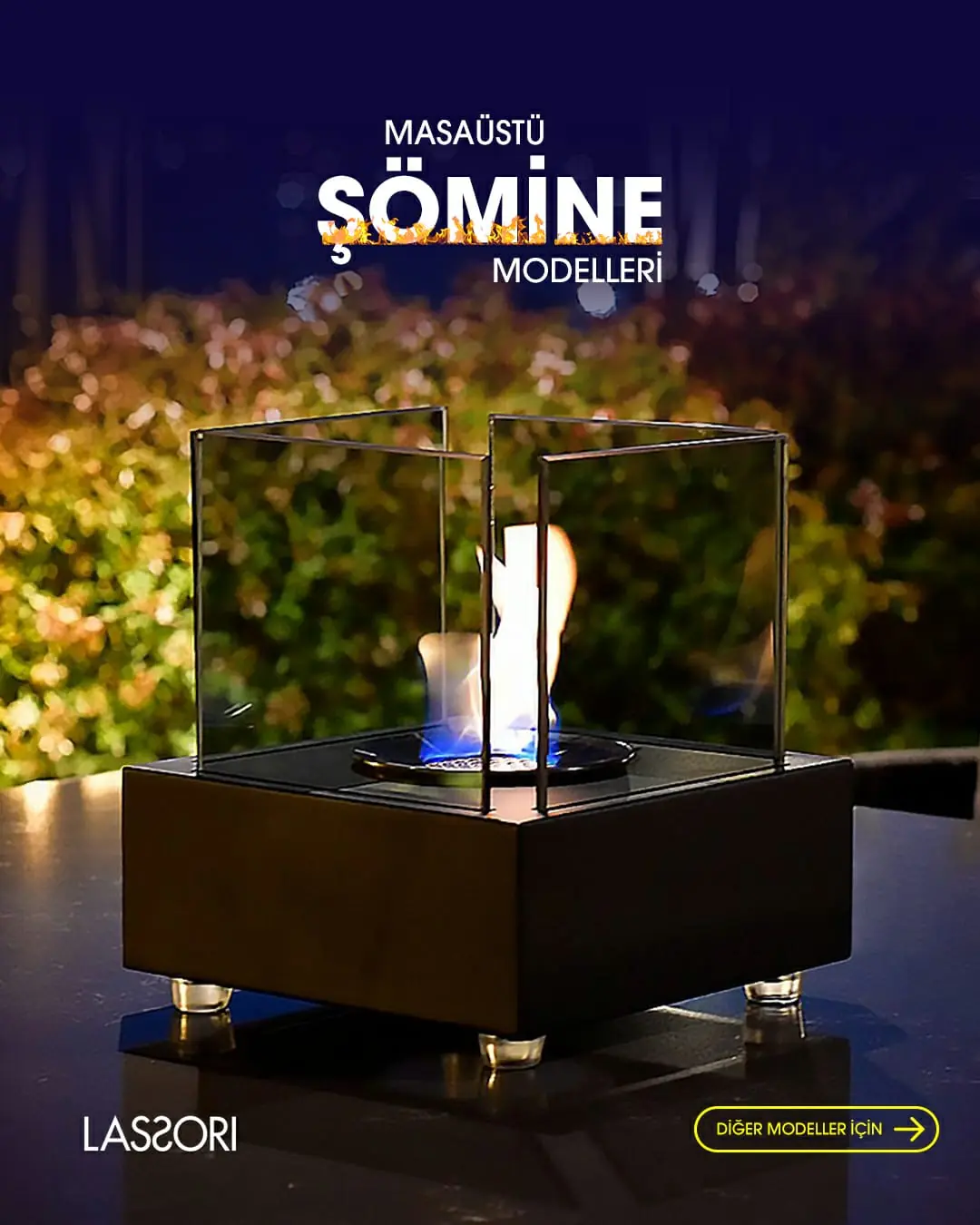 Mini Elegance Masaüstü Bioethanol Şömine