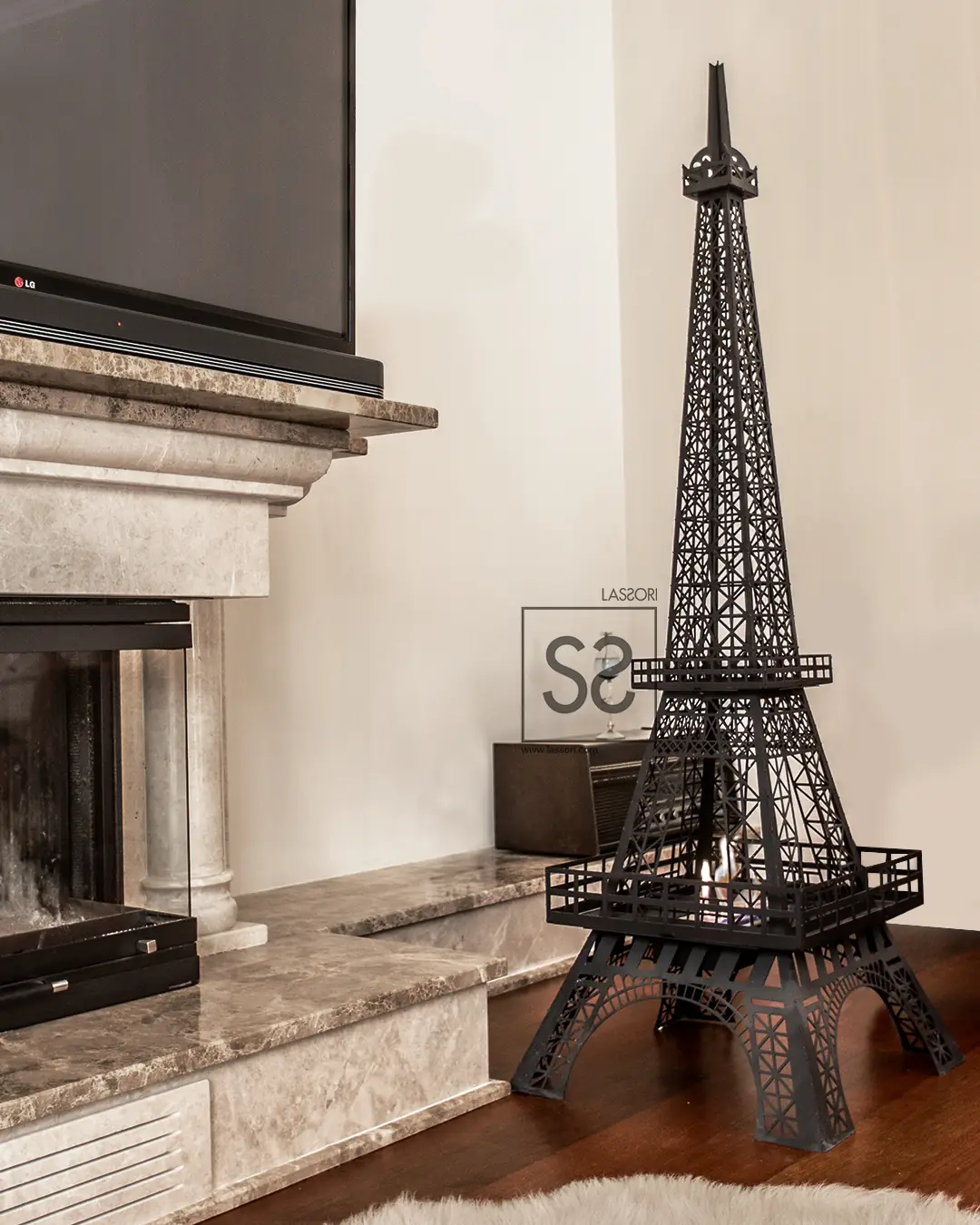Eiffel Tower Bacasız Taşınabilir Şömine