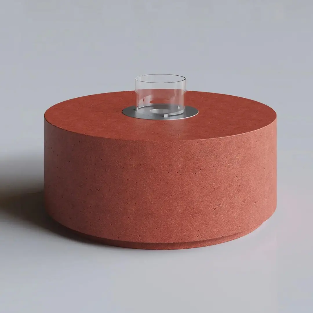 Cylinder Flame Hafif Beton Bioethanol Taşınabilir Şömine