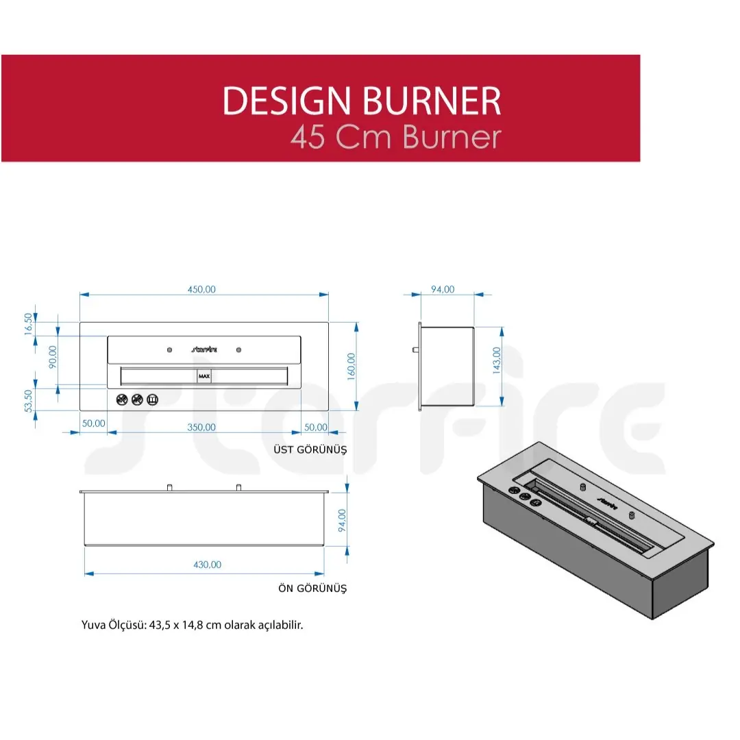 45’lik Design Burner