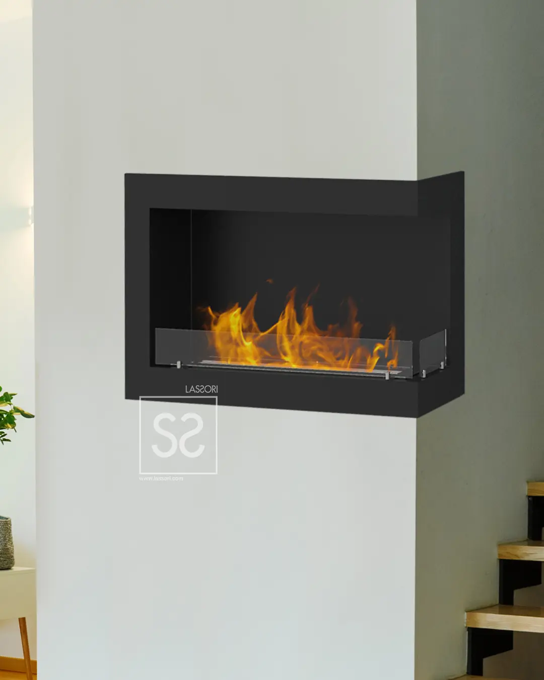 Brick – Duvara Monte Şömine – Sağ Açık 90cm Burner