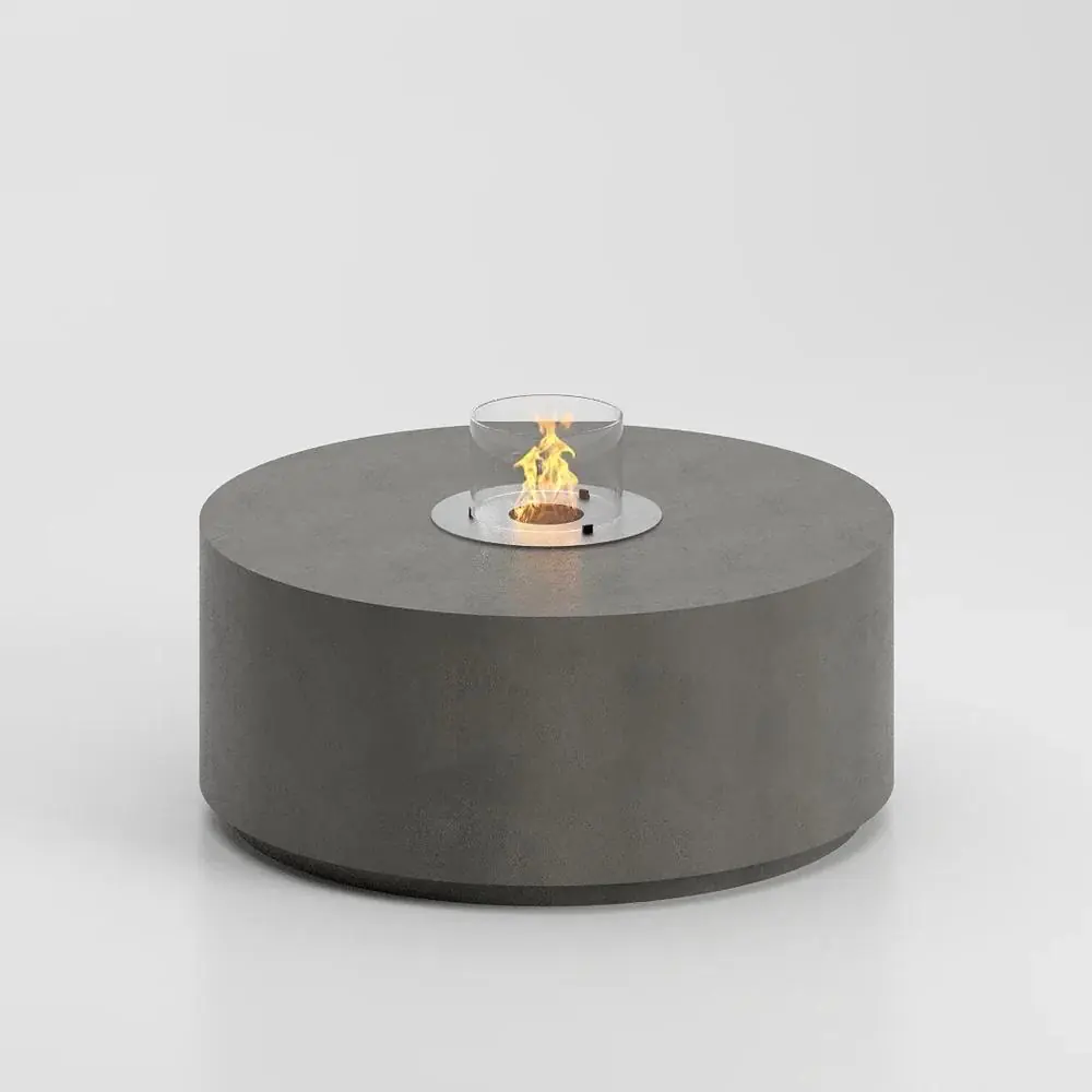 Cylinder Flame Hafif Beton Bioethanol Taşınabilir Şömine