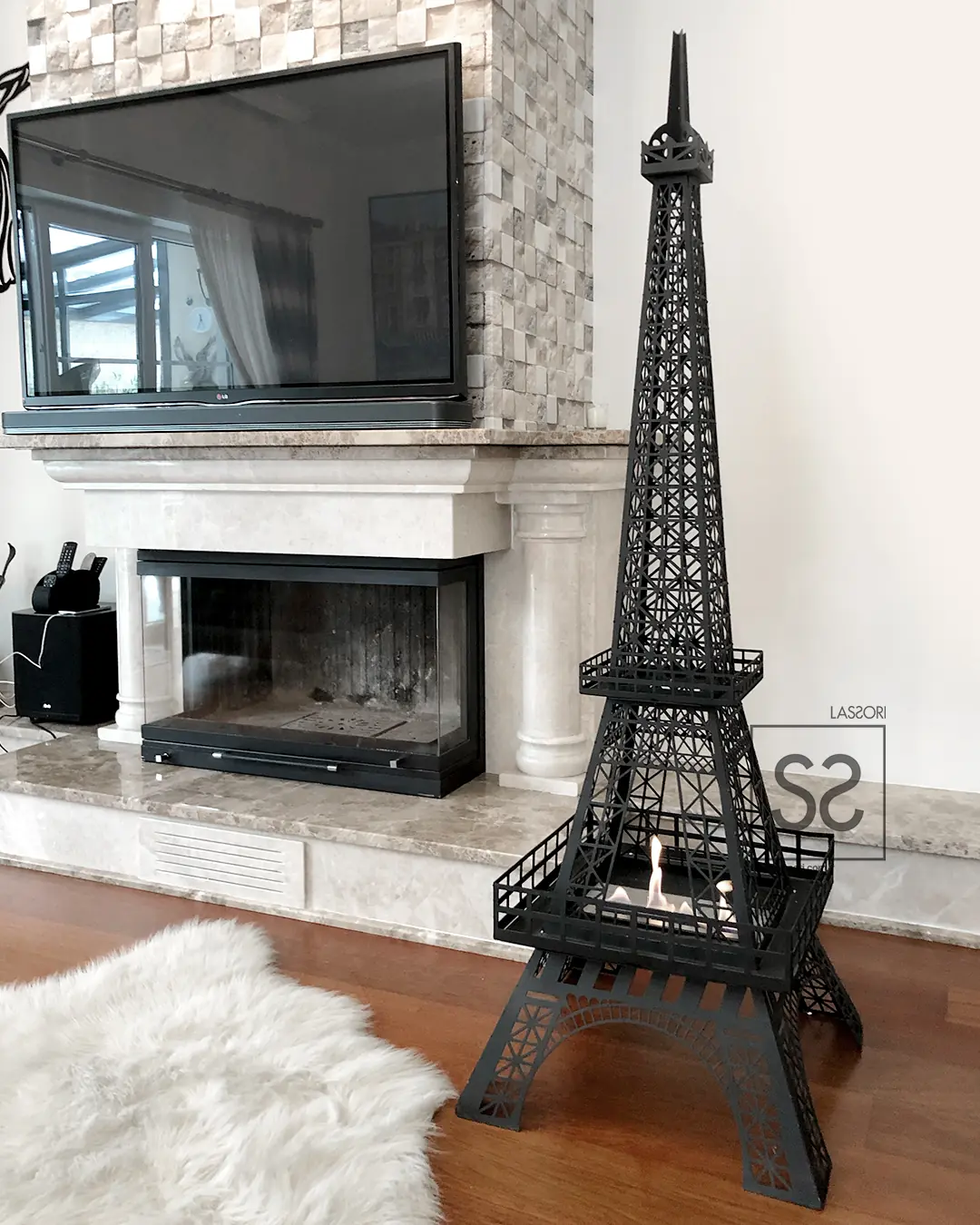 Eiffel Tower Bacasız Taşınabilir Şömine